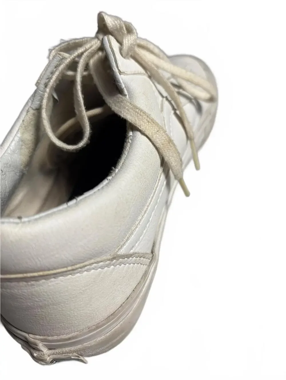 Vans White Leather Sneakers - Men's Casual Shoes